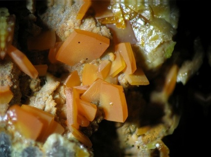 Wulfenite - Croix des Oncins - Monsols - Rhône