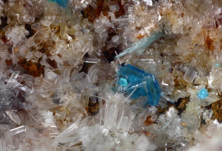 Linarite Spangolite Cerussite - Les Rats - le Crozet - loire