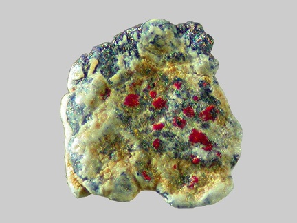 Minium sur plomb anthropique - Gardon de St-Jean - St-André-de-Valborgne - Gard - FP - Taille 1mm