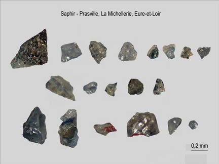 Saphir - Prasville - Eure-et-Loir - FP - Taille 0,5 à 0,1mm