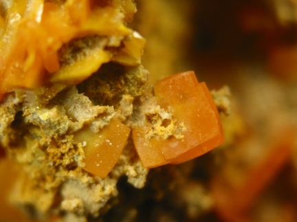 n°169102(2) - Wulfenite - La Croix des Oncins (Haldes) -  Les Ardillats - Rhône