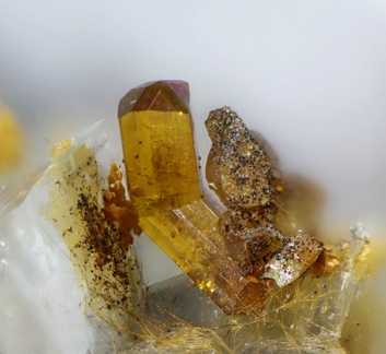 Cassiterite (recto) Monazite-(Ce) Rutile - Trimouns - Ariège