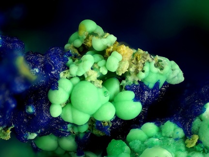 n°106013 - Malachite Azurite - Hubac de Jourdan - Guillaumes - Alpes-Maritimes