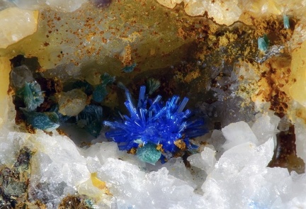 Linarite Malachite - Mine St Nicolas - Steinbach - Haut-Rhin 