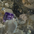 Fluorite Synchisite Anatase - Carriere de Malencogne - Les Gottes - St Julien Molin-Molette - Loire