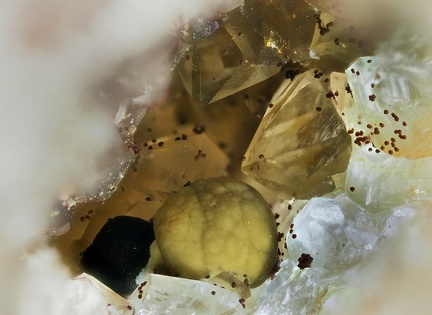 Kidwellite Dufrenite Quartz - Les Montmins - Echassières - Allier