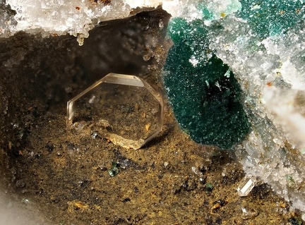 Baryte Malachite - Le Tistoulet - Padern - Aude champ 1,2-