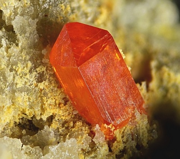 Crocoite – Filon du Cantonnier – Nontron – Dordogne
