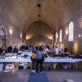 Salle d'échanges dans le réfectoire des moines