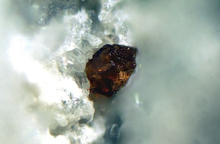 n°129130 - Sphalérite Quartz	- Carrière de Kerhoantec - Elliant - Finistère
