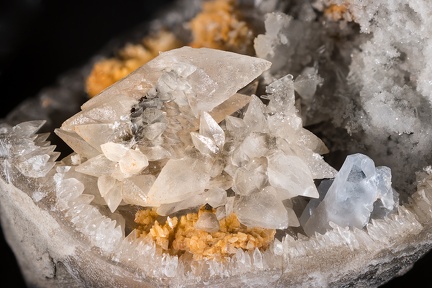 Calcite - Celestine - Siderite - Mont Rivel - Champagnole - Jura 