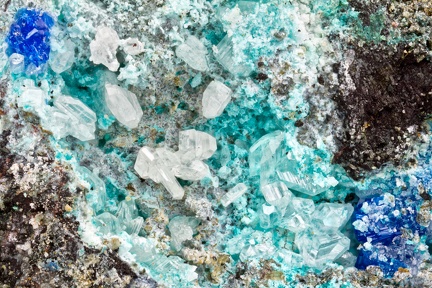 Cerusite - Linarite - Brochantite - Le Crozet - La Mine des Rats 