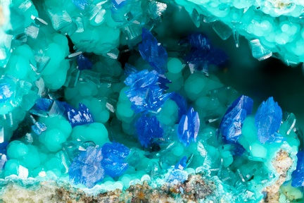 Linarite - Malachite - Brochantite - Le Crozet - La Mine des Rats 