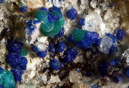 n°130095 - Azurite Cérusite Malachite - Les Malines - Sanguinède - Saint Laurent le Minier - Gard