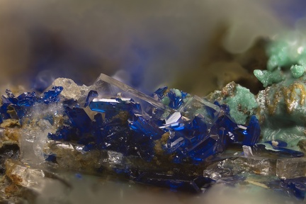 n°130119 - Azurite, Malachite, Baryte - Mas Dieu - Laval-Pradel - Gard