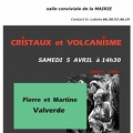 Affiche conférence CRISTAUX et VOLCANISME - AUTUN 2025