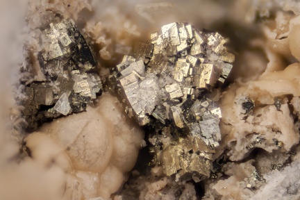 n°163245 - Pyrite, Fluorophlogopite - Roc de Cuzeau, Le Mont Dore, Puy-de-Dôme